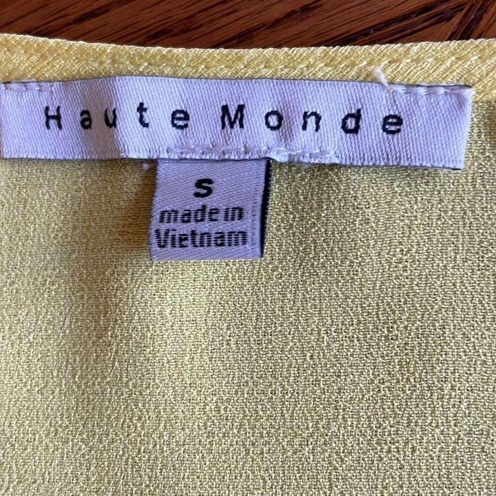HAUTE Monde Yellow Top S - Picture 5 of 5